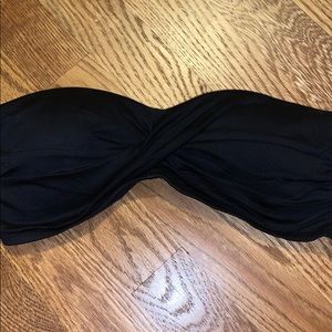 Black strapless bikini top